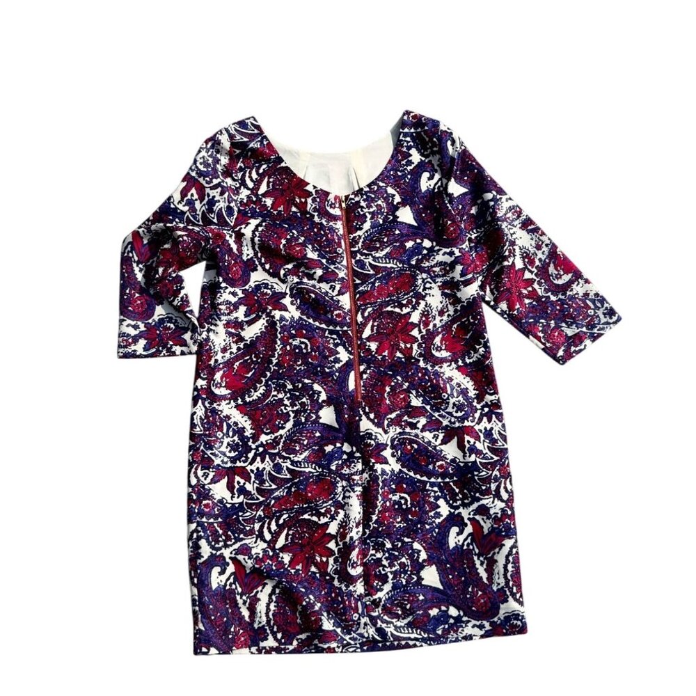 The Limited Womens Paisley Print Dress Multicolor Size M Polyester 3/4 Sleeve